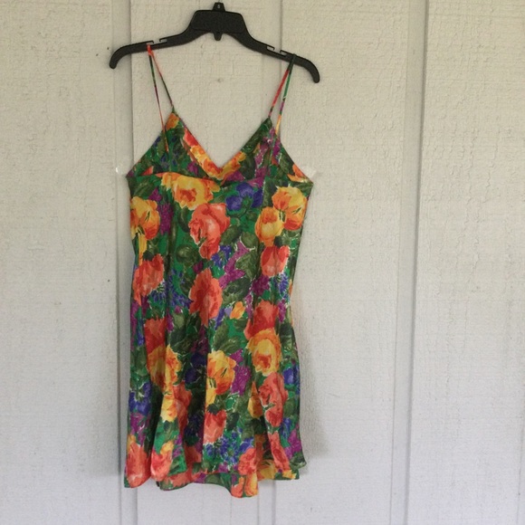 Victoria Secret Vintage Gold Tag Floral Slip Dress - Picture 4 of 13